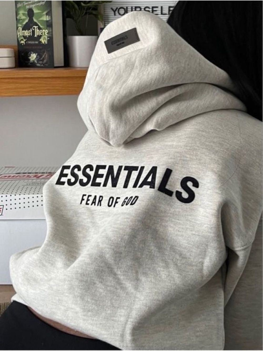 PacSun Essentials Light Gray Hoodie - Picture 4 of 5